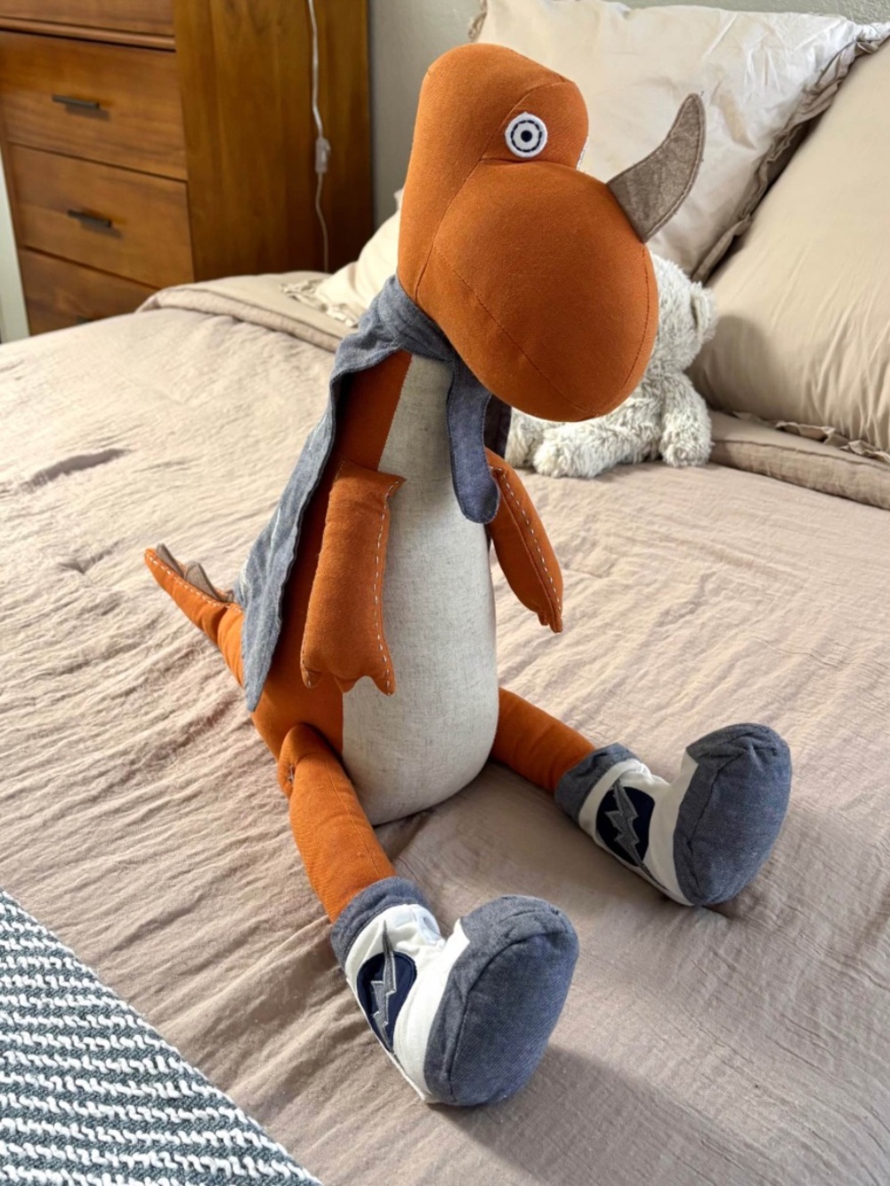 Pottery Barn / Kids 26” Dinosaur Cape Dino Cloth Plush Stuffed Toy Boys Doll